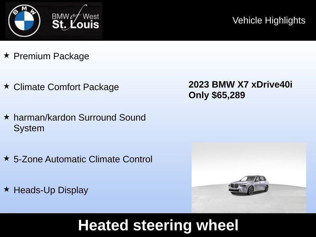 Used 2023 BMW X7 xDrive40i w/ Premium Package image 58