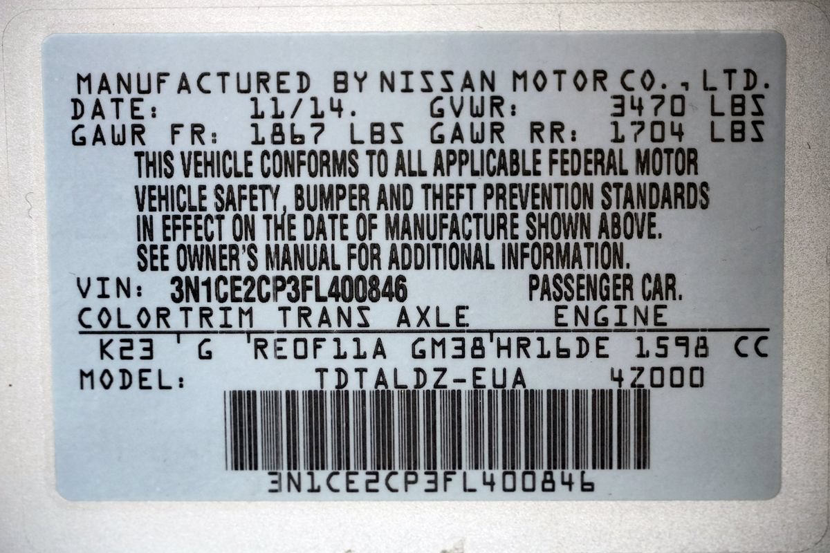 Used 2015 Nissan Versa Note SV FWD image 41