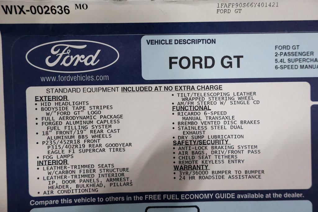 Used 2006 Ford GT RWD image 50
