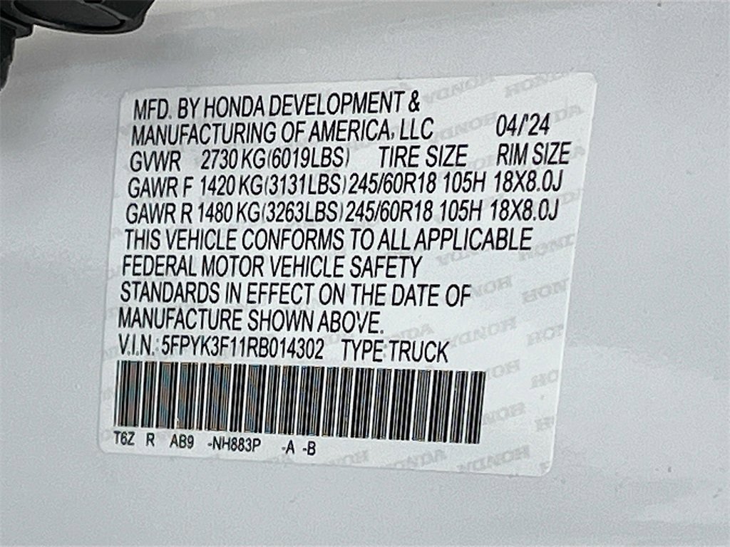 Used 2024 Honda Ridgeline Sport image 30