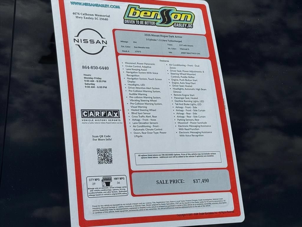 Certified 2026 Nissan Rogue Dark Armor FWD image 26