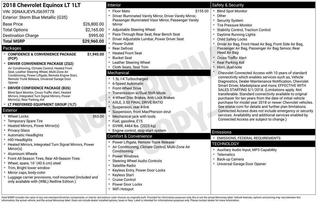 Used 2018 Chevrolet Equinox LT image 48