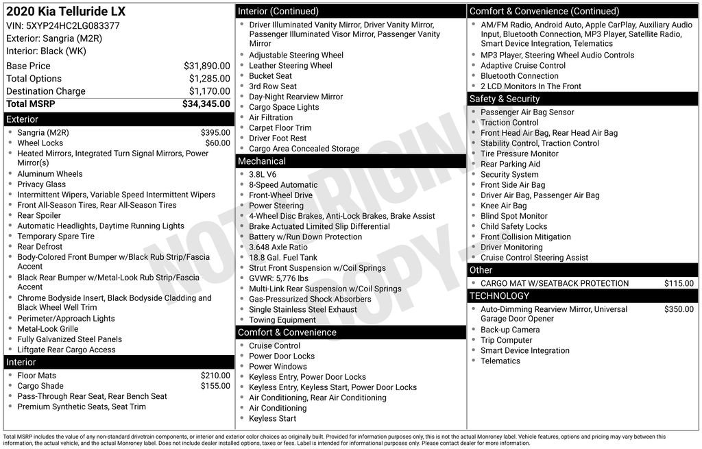 Used 2020 Kia Telluride LX image 51