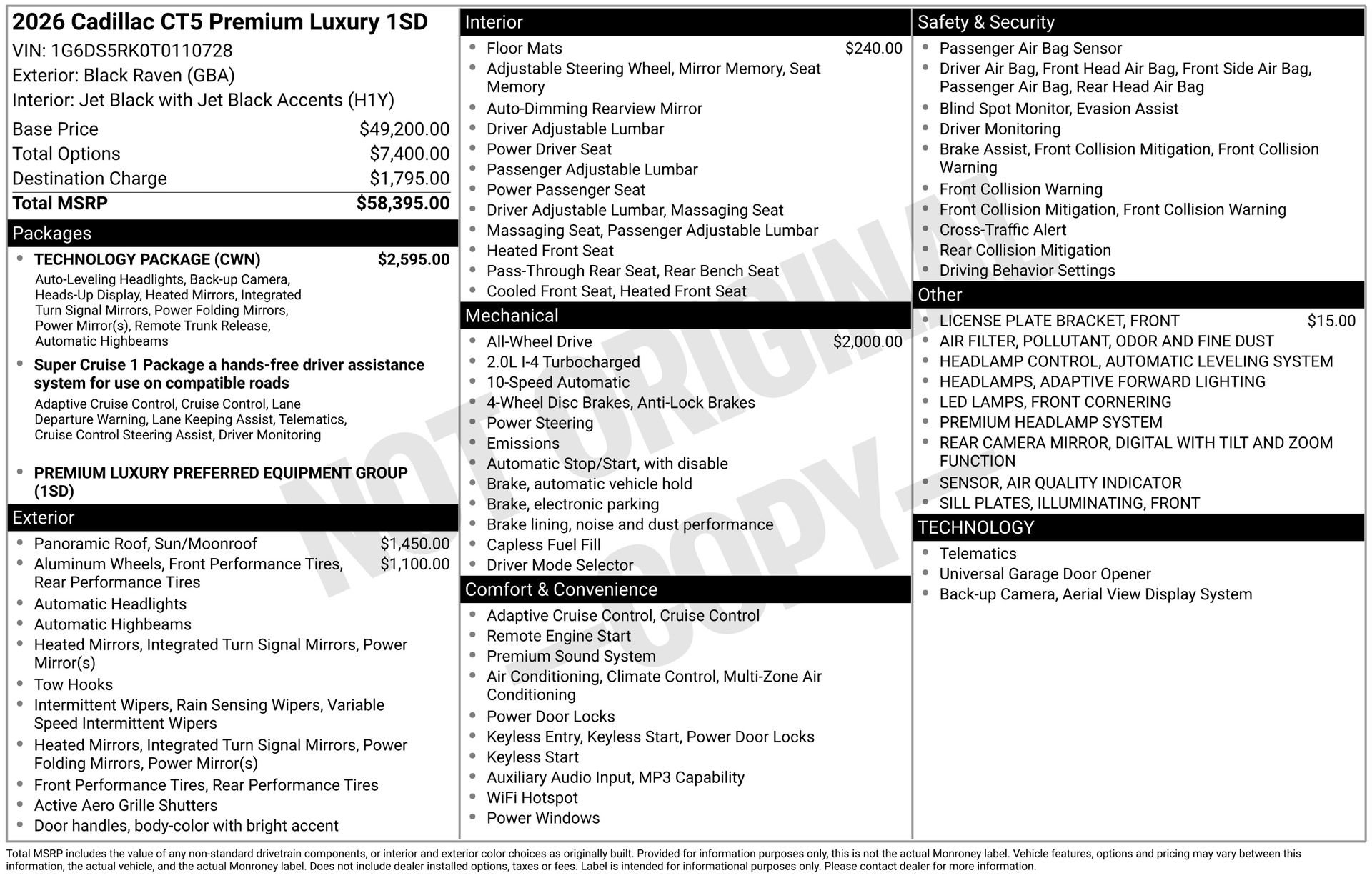 New 2026 Cadillac CT5 Premium Luxury w/ Technology Package AWD/4WD image 39