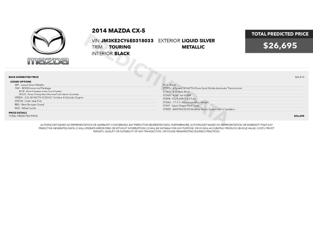Used 2014 MAZDA CX-5 Touring w/ Bose/Moonroof Package FWD image 2