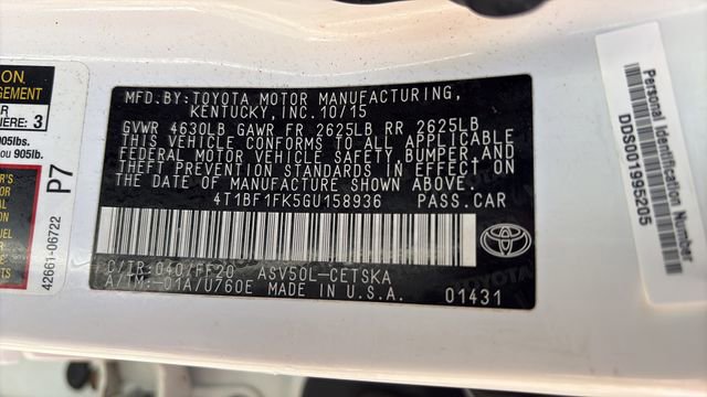 Used 2016 Toyota Camry SE image 24
