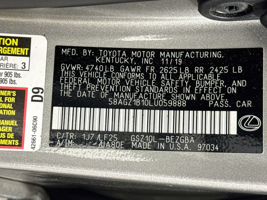 Used 2020 Lexus ES 350 F Sport w/ Accessory Package 2 FWD image 42