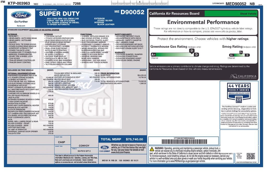 Used 2021 Ford F350 Lariat w/ Chrome Package image 2