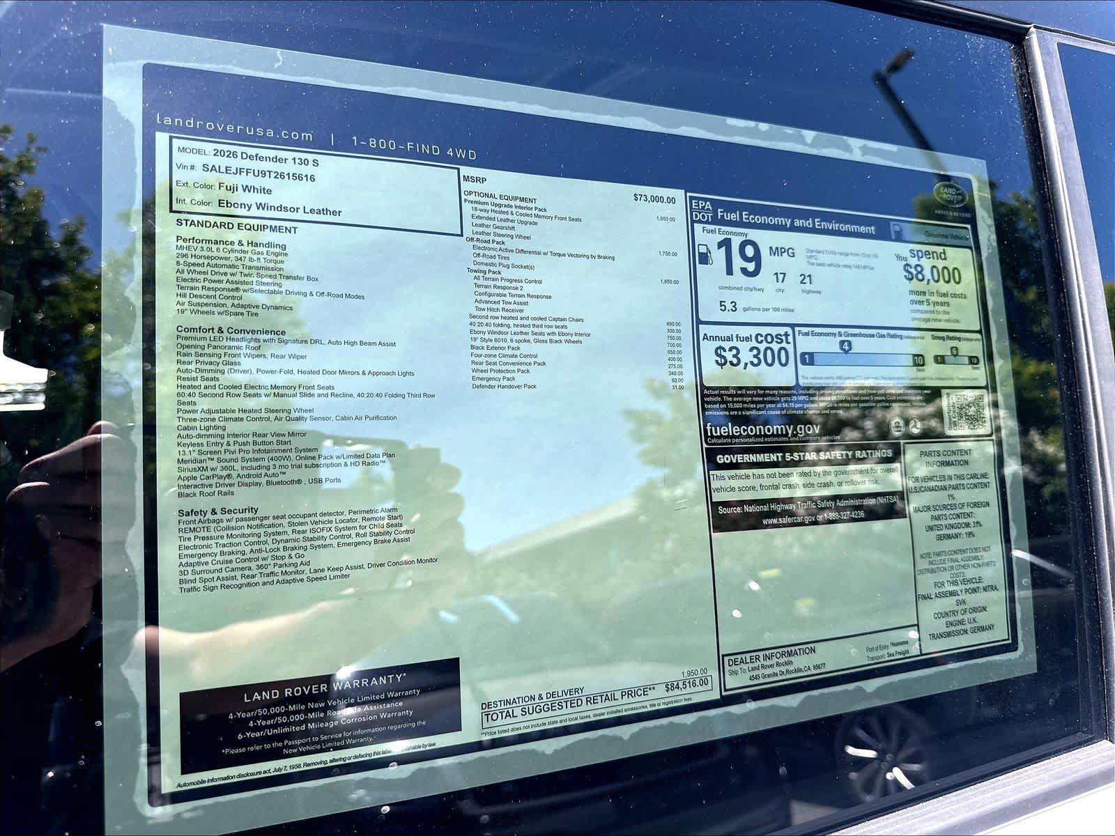 New 2026 Land Rover Defender 130 S AWD/4WD image 38