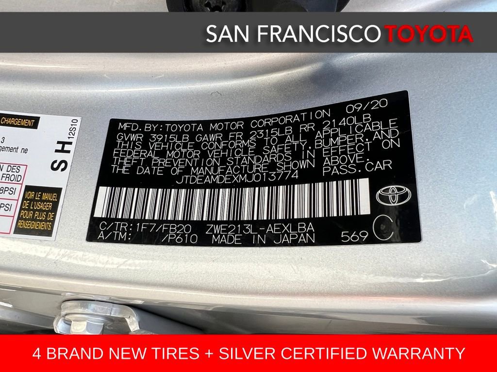 Certified 2021 Toyota Corolla LE w/ Carpet Mat Package (TMS) image 37