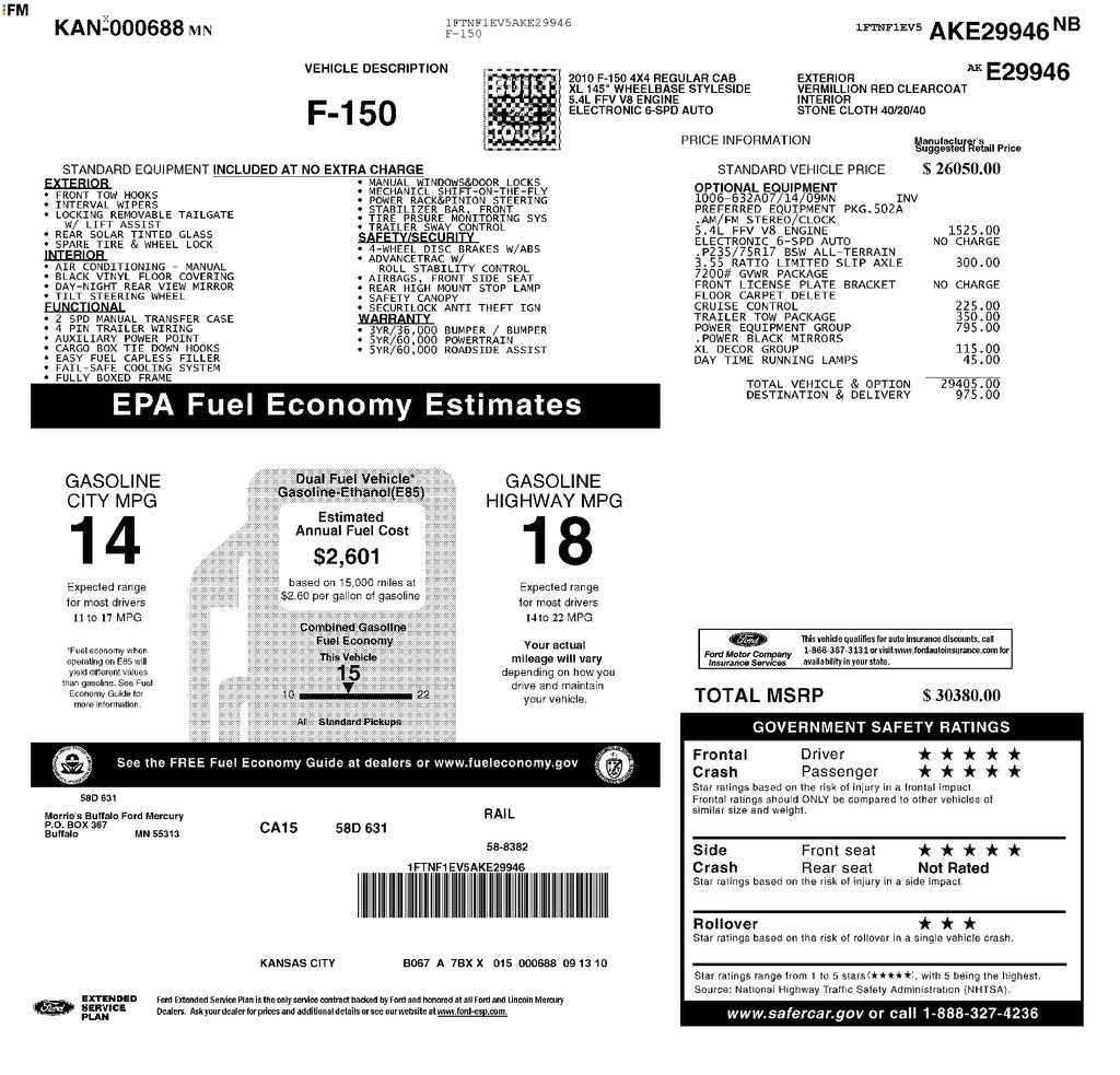 Used 2010 Ford F150 XL AWD/4WD image 6