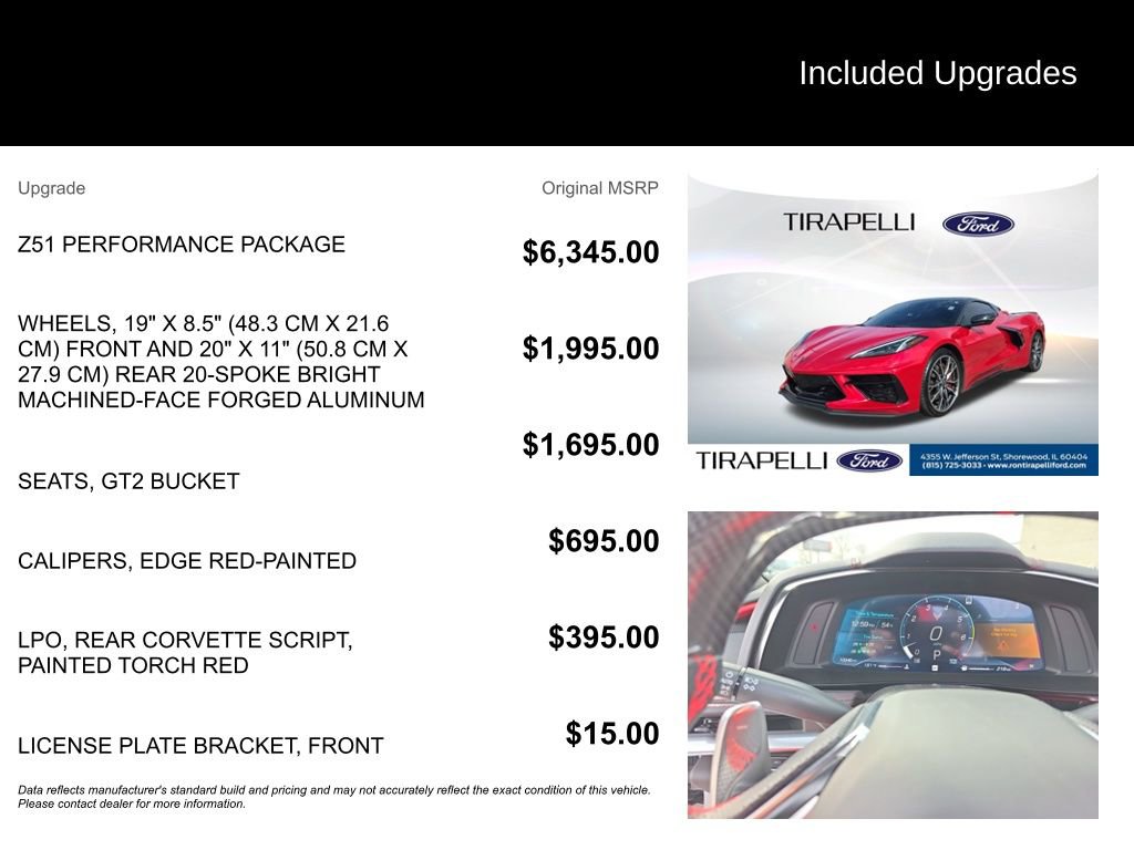 Used 2023 Chevrolet Corvette Stingray Preferred Conv w/ Z51 Performance Package image 12