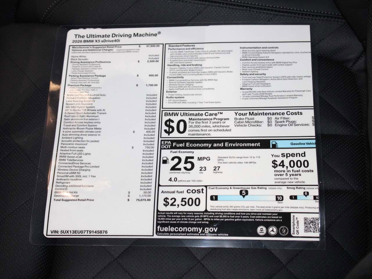 Certified 2026 BMW X5 sDrive40i RWD image 25