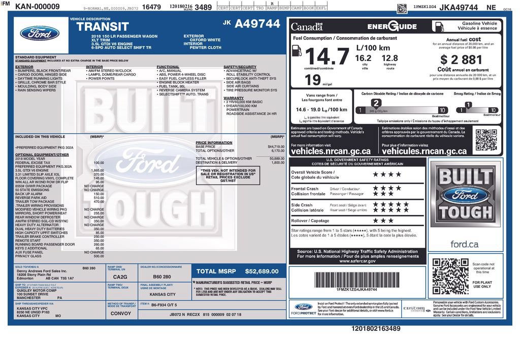 Used 2018 Ford Transit 150 XLT RWD image 44