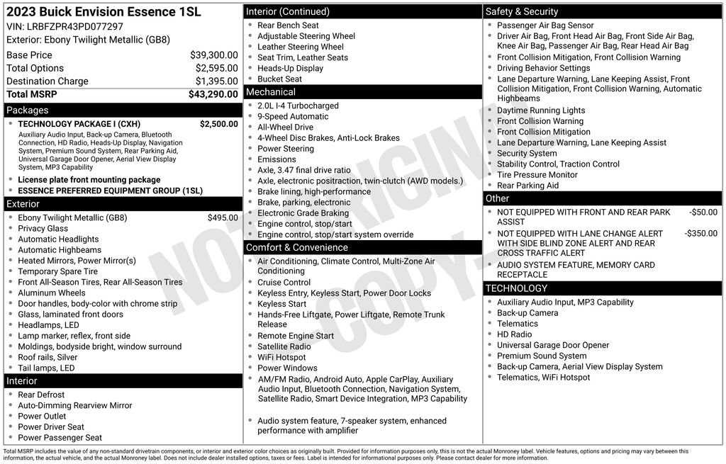 Certified 2023 Buick Envision Essence w/ Technology Package I AWD/4WD image 13