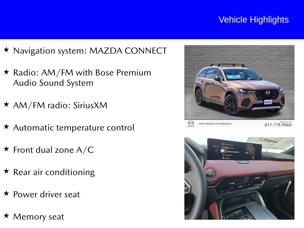 New 2026 MAZDA CX-70 3.3 Turbo w/ Premium Plus Pkg AWD/4WD image 9
