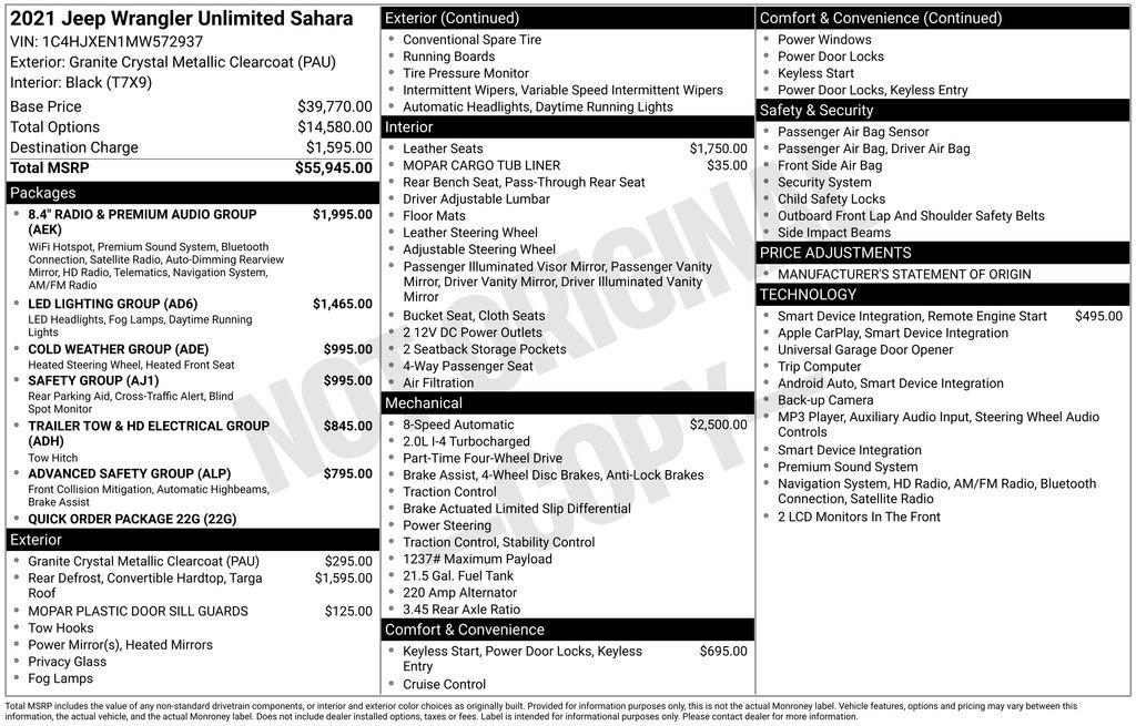 Used 2021 Jeep Wrangler Unlimited Sahara image 15