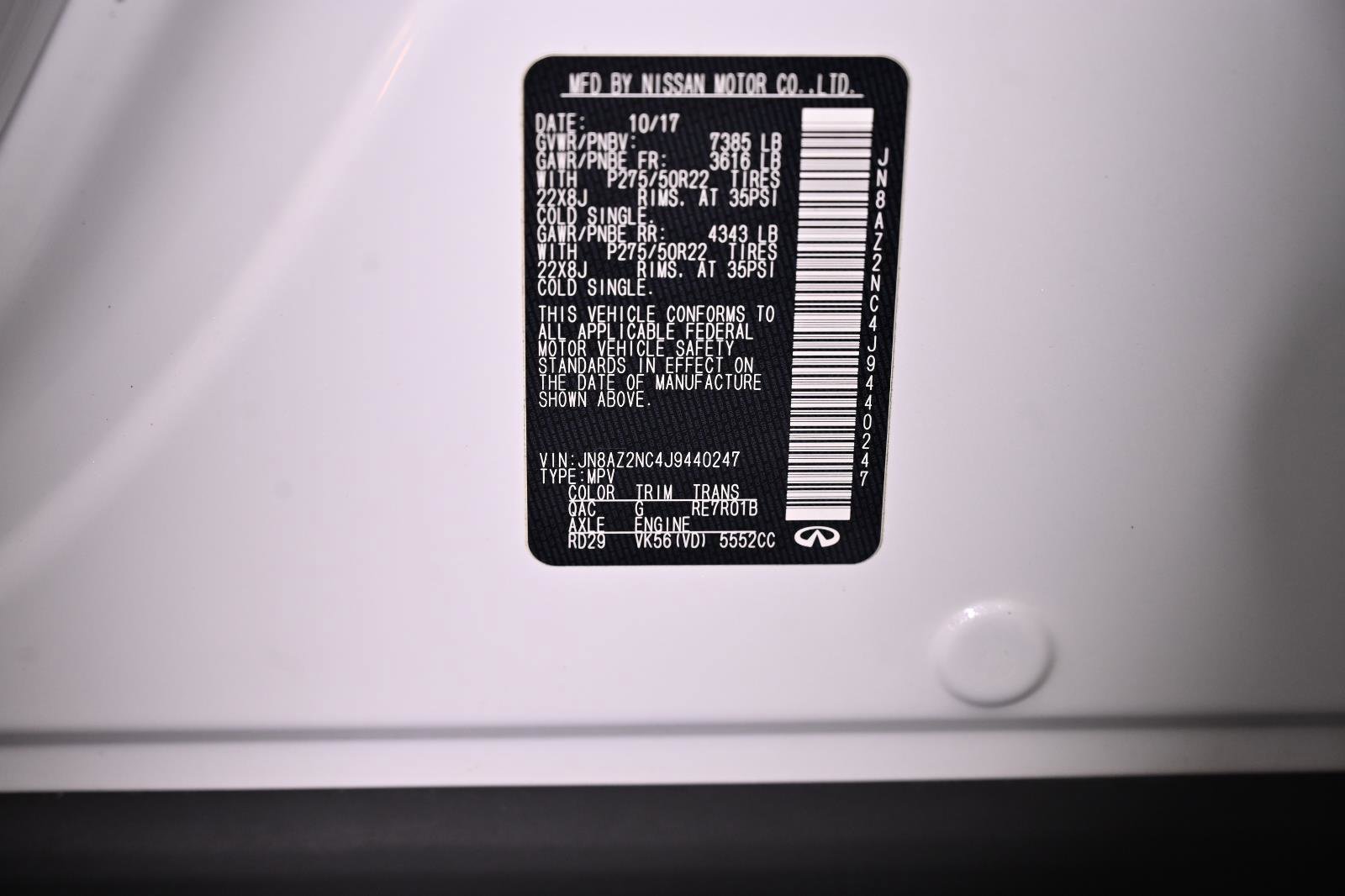 Used 2018 INFINITI QX80 4WD w/ Driver Assistance Package image 44