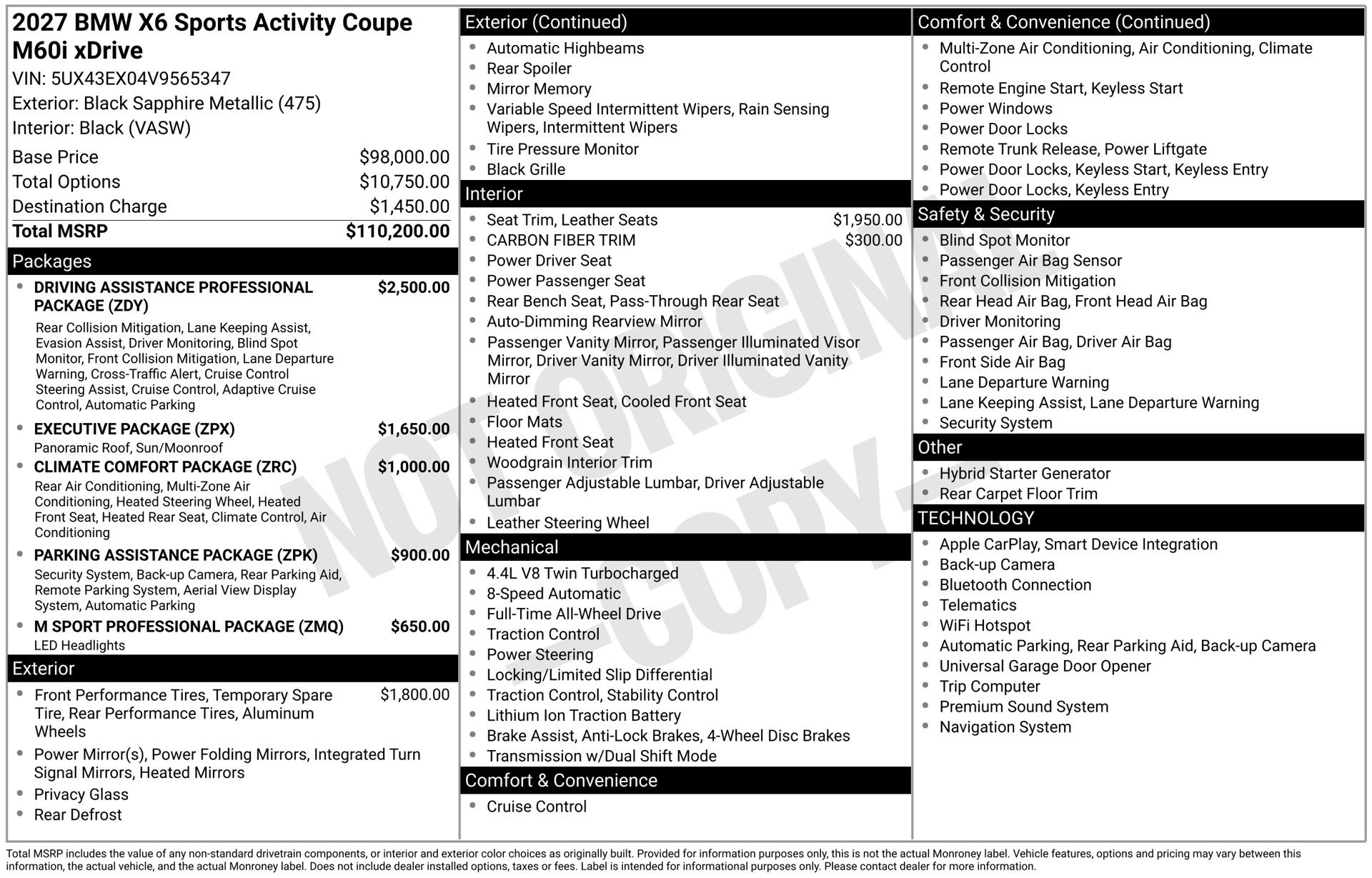 New 2027 BMW X6 M60i AWD/4WD image 11