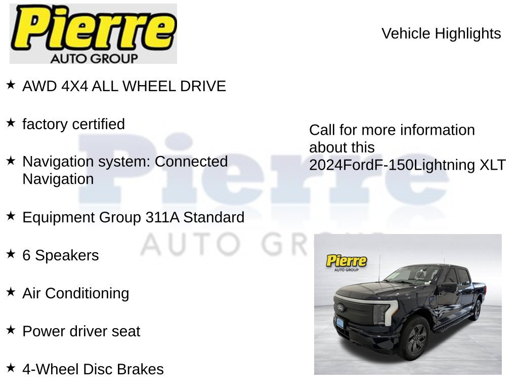 Certified 2024 Ford F150 Lightning XLT AWD/4WD image 7