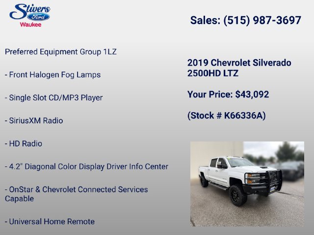 Used 2019 Chevrolet Silverado 2500 LTZ w/ Duramax Plus Package AWD/4WD image 28