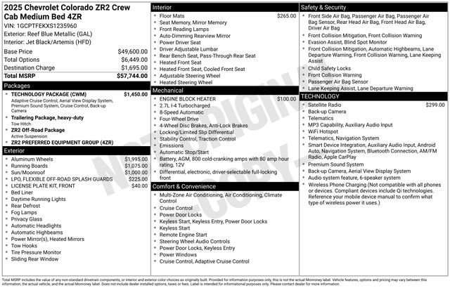 Used 2025 Chevrolet Colorado ZR2 w/ Technology Package AWD/4WD image 27