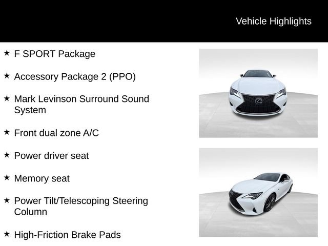 Used 2022 Lexus RC 350 F Sport w/ Accessory Package 2 image 13