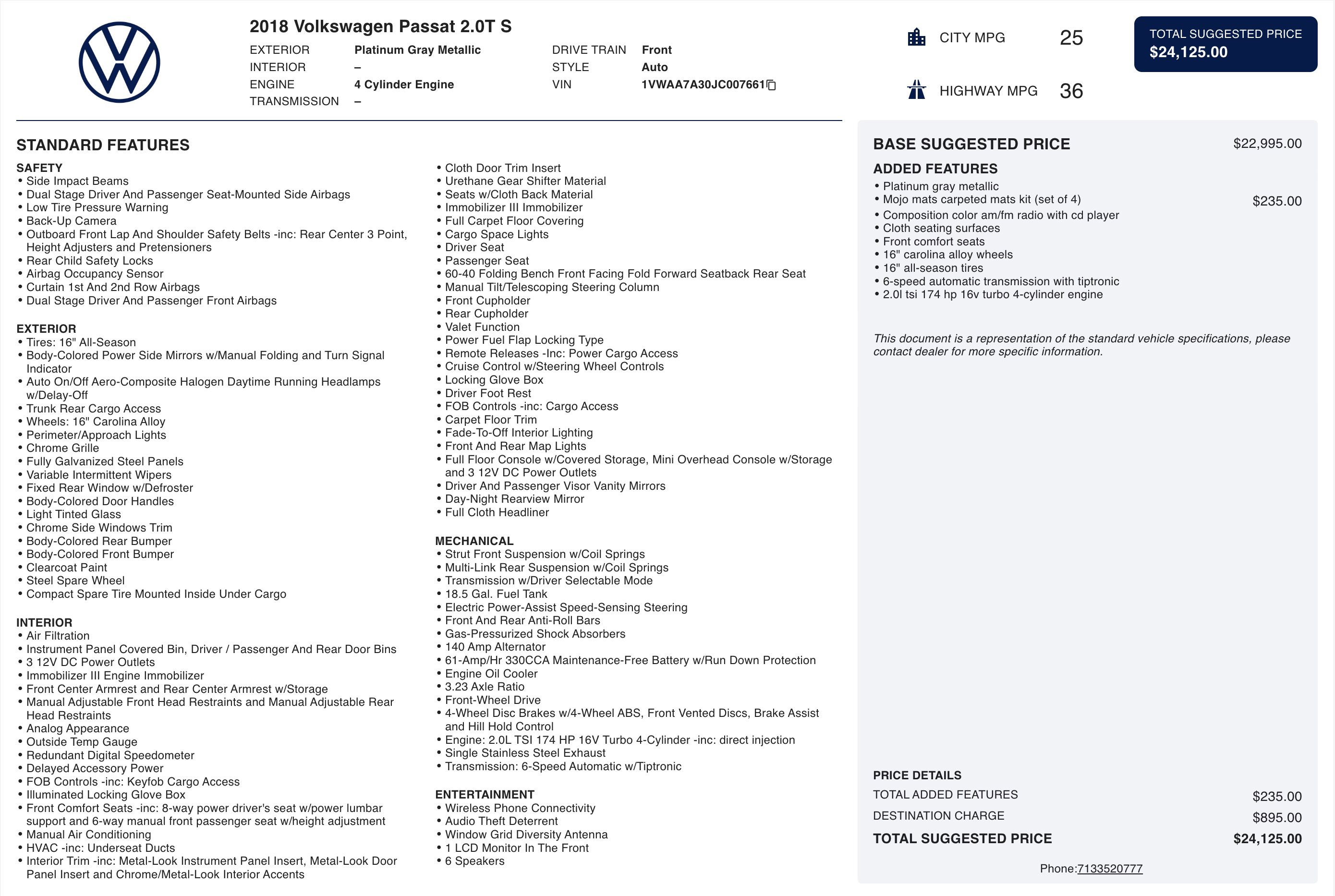 Used 2018 Volkswagen Passat 2.0T R-Line image 2