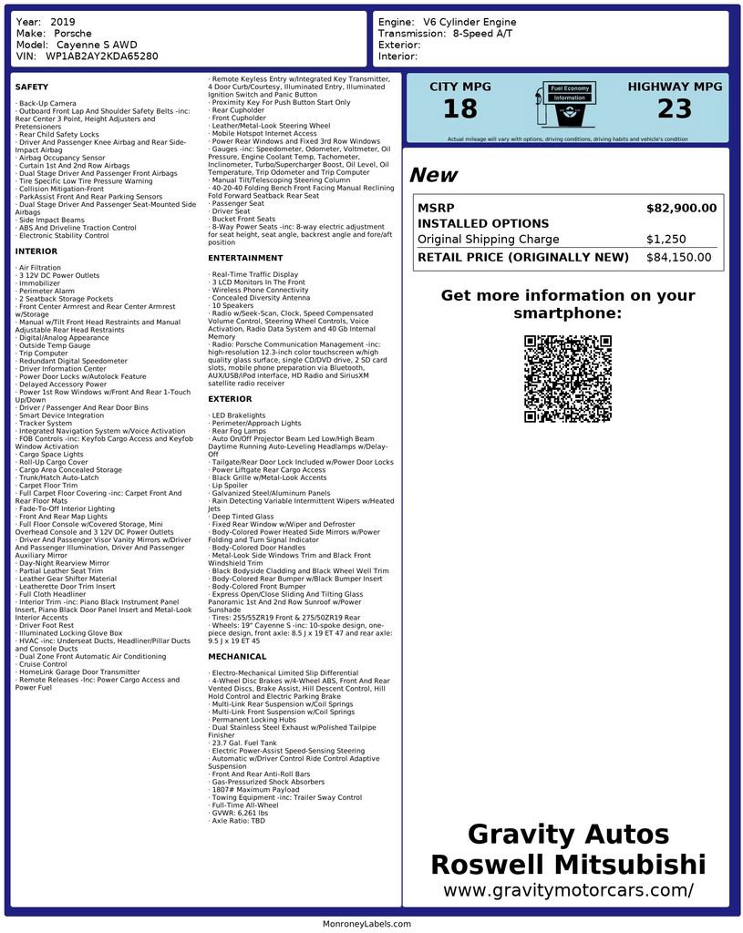 Used 2019 Porsche Cayenne S AWD/4WD image 3