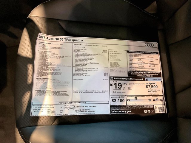 New 2027 Audi Q8 Premium Plus AWD/4WD image 10