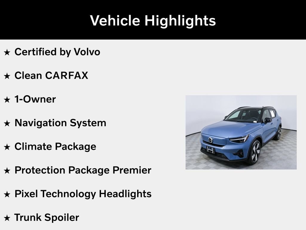 Certified 2024 Volvo XC40 Recharge Plus w/ Protection Package Premier image 5