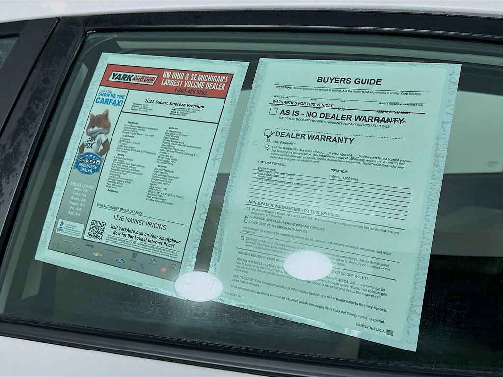 Used 2022 Subaru Impreza Premium image 13