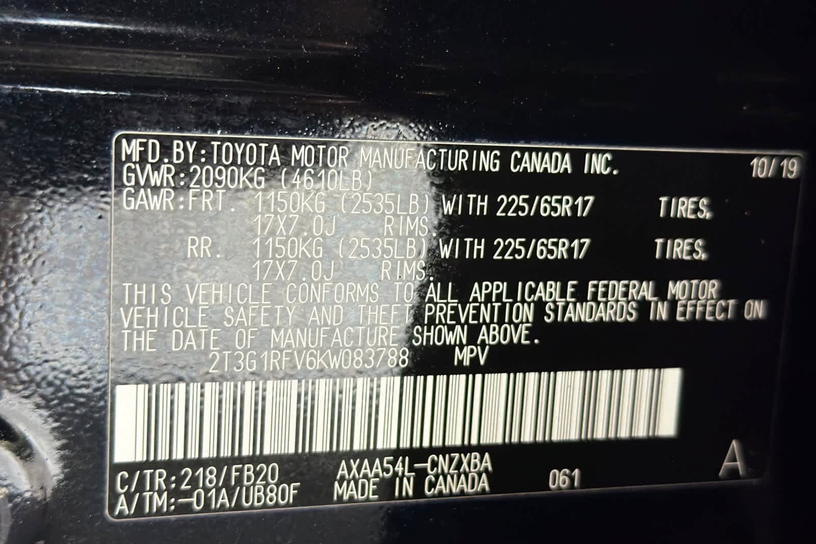Used 2019 Toyota RAV4 LE w/ All Weather Liner Package image 27
