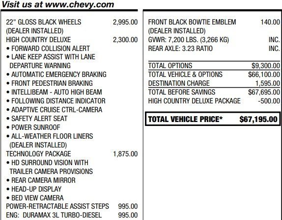 Used 2020 Chevrolet Silverado 1500 High Country w/ Technology Package image 2