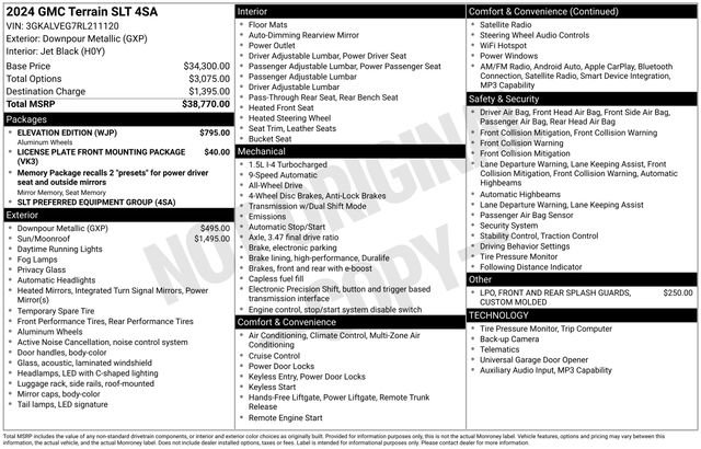 Used 2024 GMC Terrain SLT w/ Elevation Edition image 7