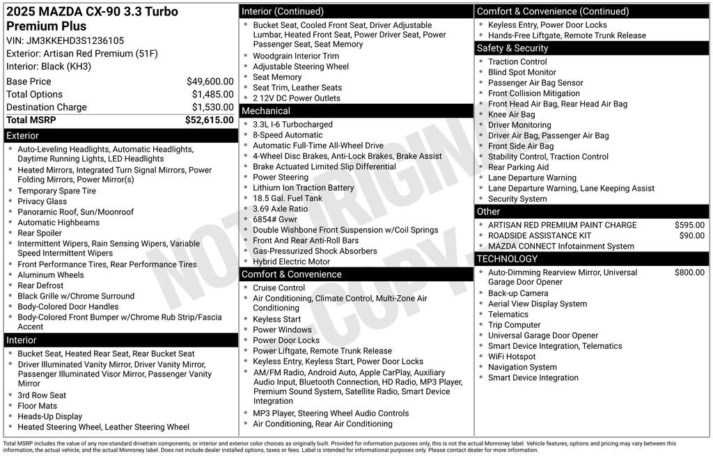 Used 2025 MAZDA CX-90 3.3 Turbo w/ Premium Plus Pkg image 9