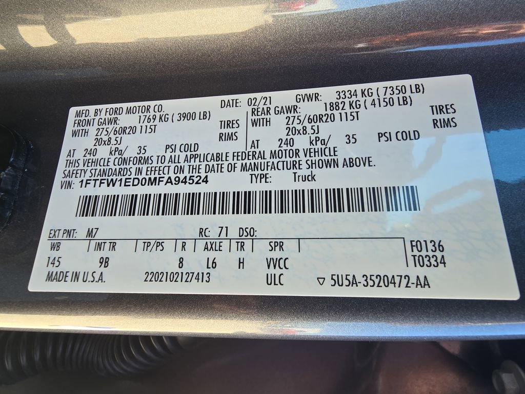 Used 2021 Ford F150 Platinum w/ Equipment Group 701A High image 34