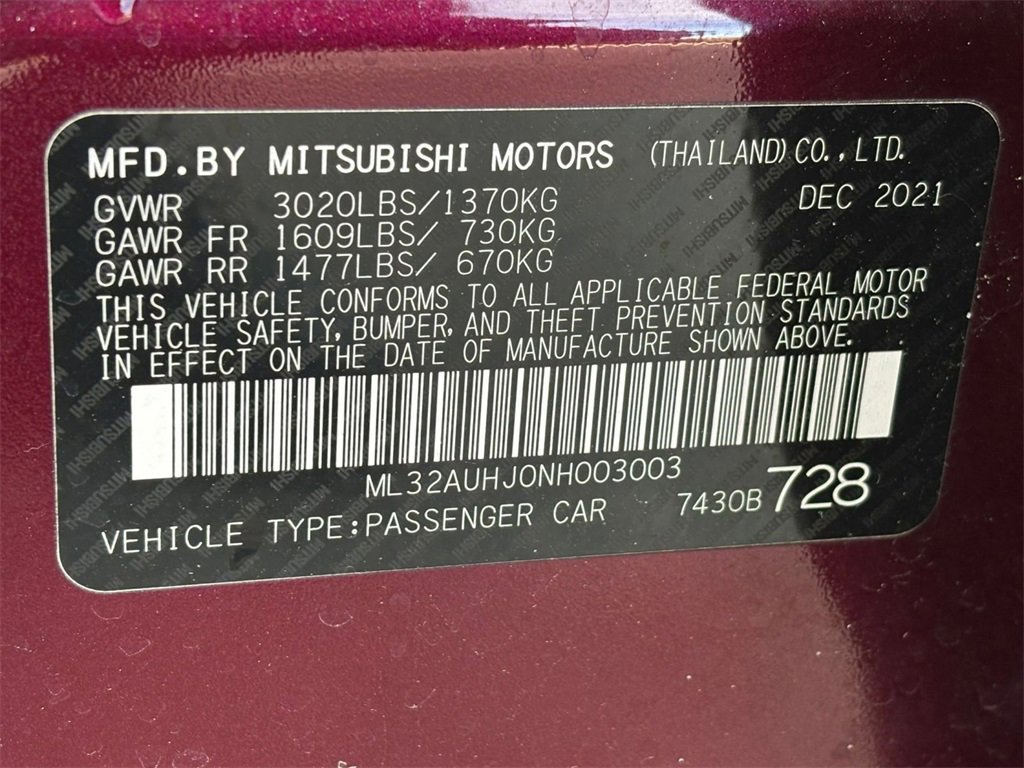 Used 2022 Mitsubishi Mirage ES image 30