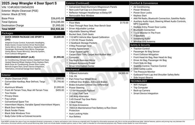 New 2025 Jeep Wrangler Sport S image 32