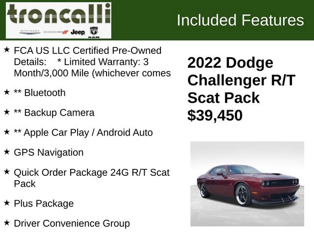 Certified 2022 Dodge Challenger R/T Scat Pack w/ Plus Package image 5