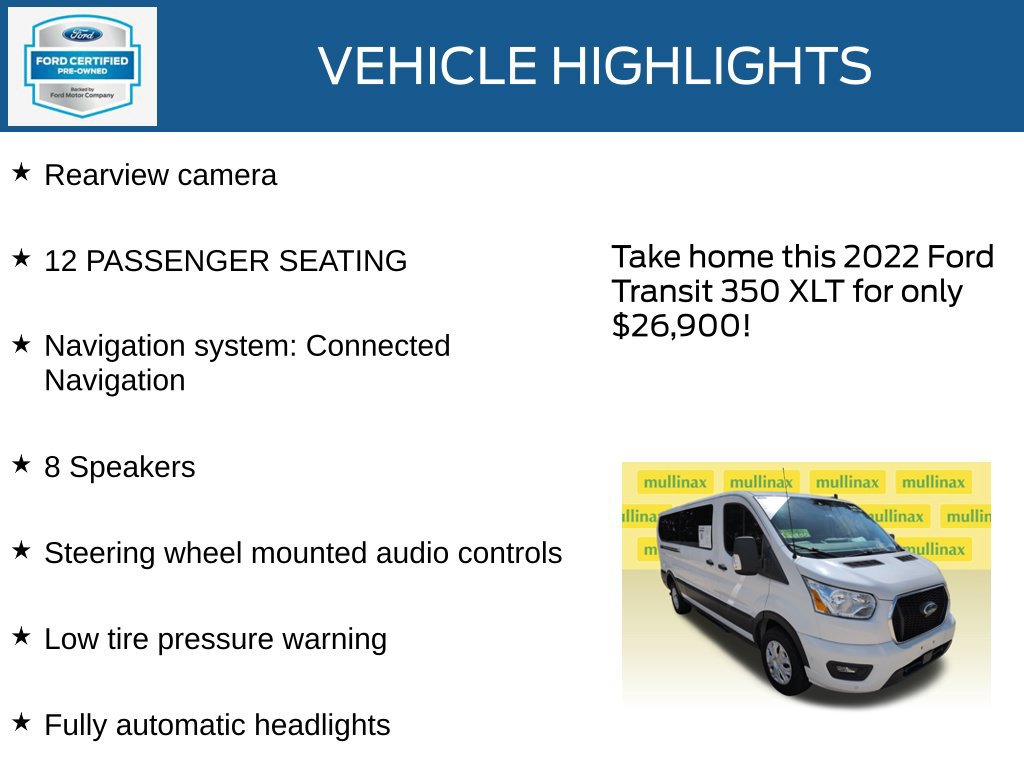 Certified 2022 Ford Transit 350 XLT RWD image 23