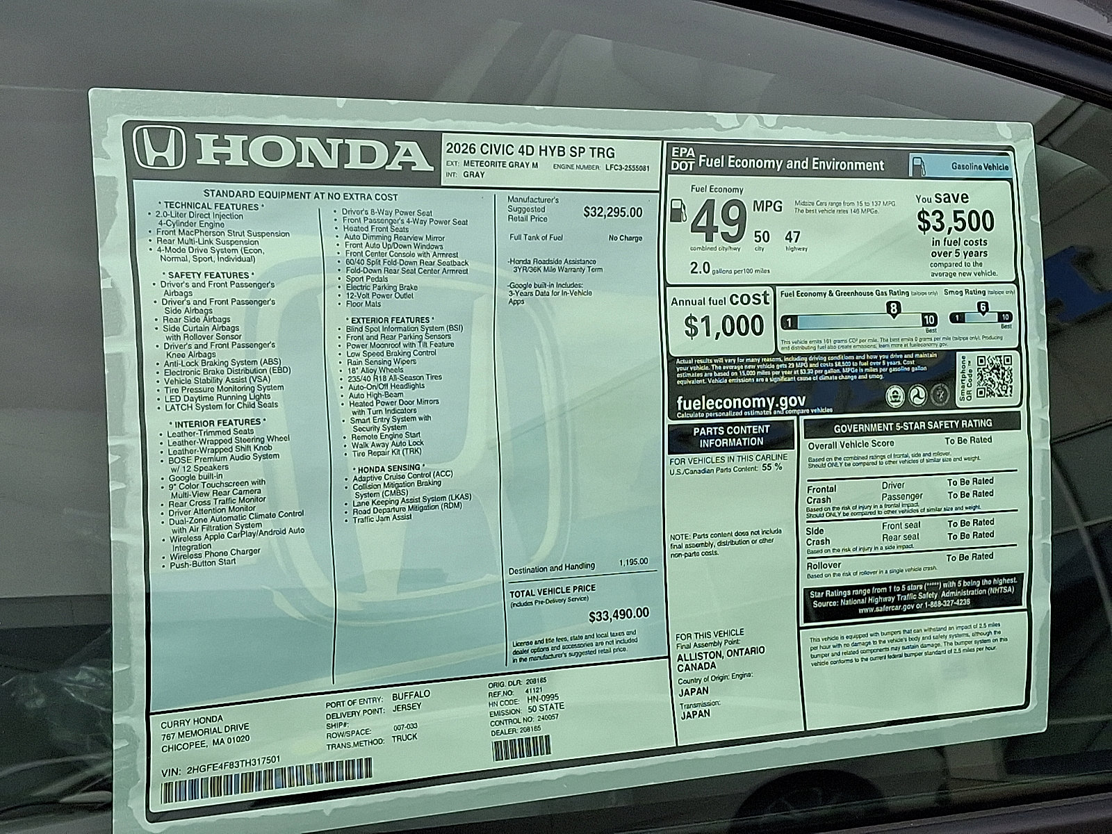 New 2026 Honda Civic Sport Touring image 11