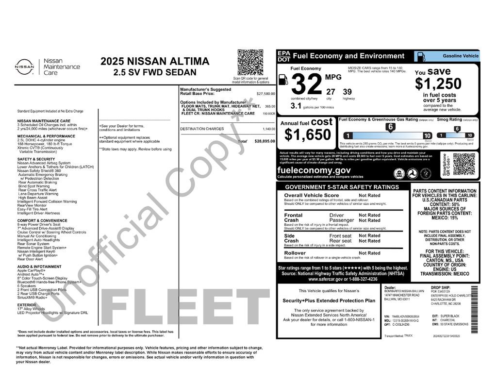 Used 2025 Nissan Altima 2.5 SV FWD image 34