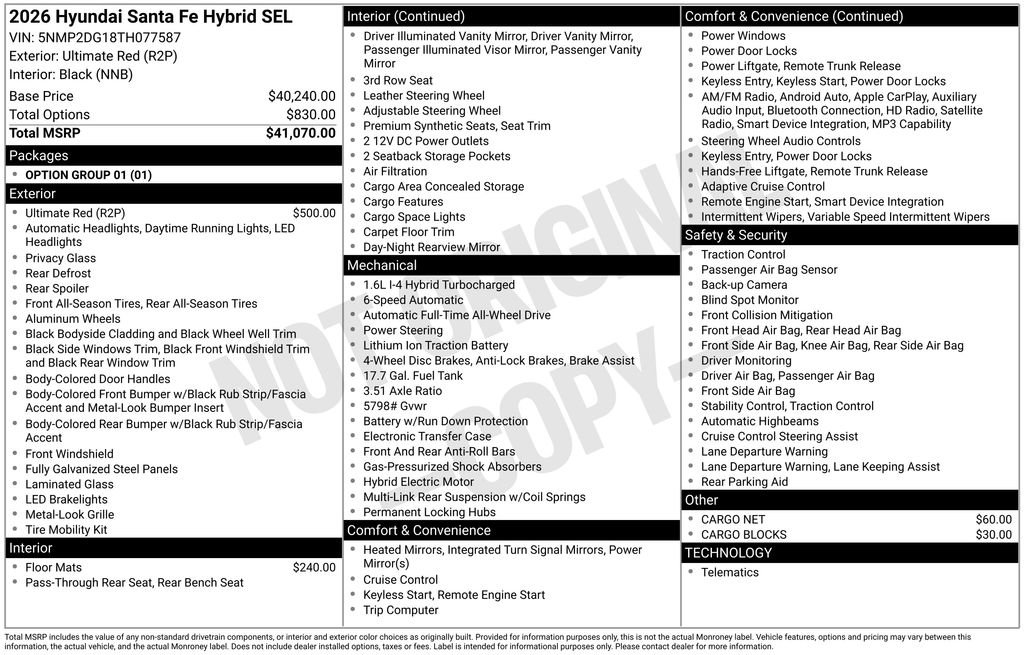 New 2026 Hyundai Santa Fe SEL image 33