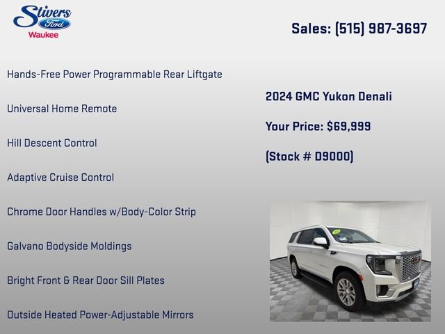Used 2024 GMC Yukon Denali w/ LPO, Floor Liner Package AWD/4WD image 30