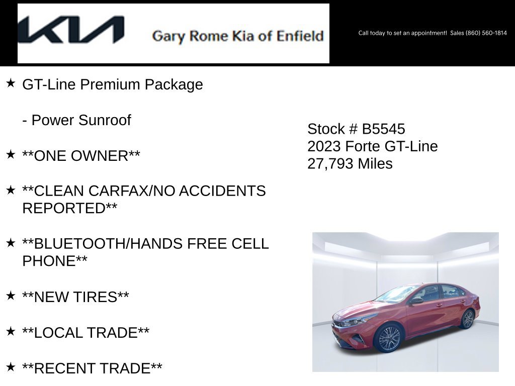 Certified 2023 Kia Forte GT-Line w/ GT-Line Premium Package FWD image 15