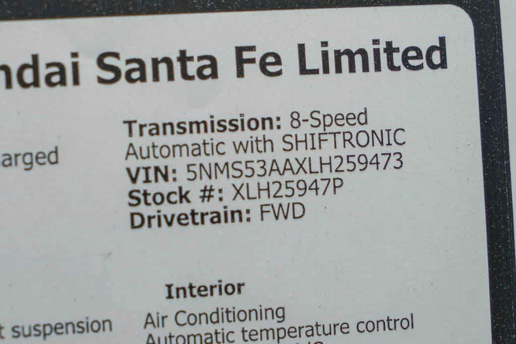 Used 2020 Hyundai Santa Fe Limited FWD image 29