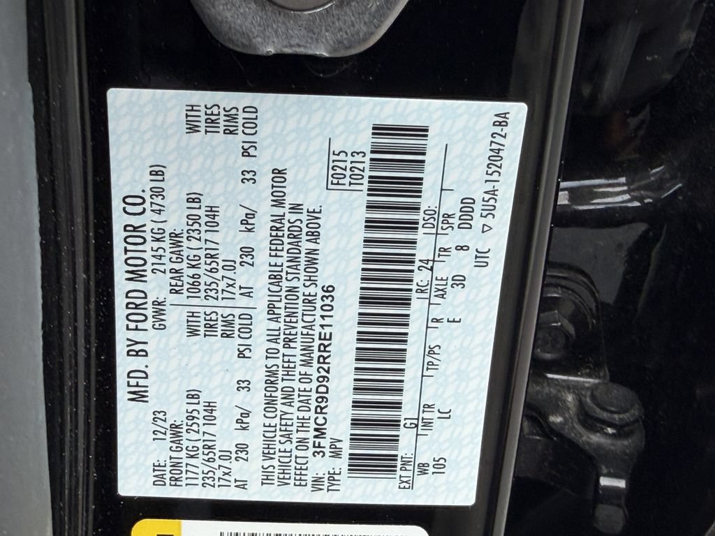 Certified 2024 Ford Bronco Sport Badlands AWD/4WD image 36