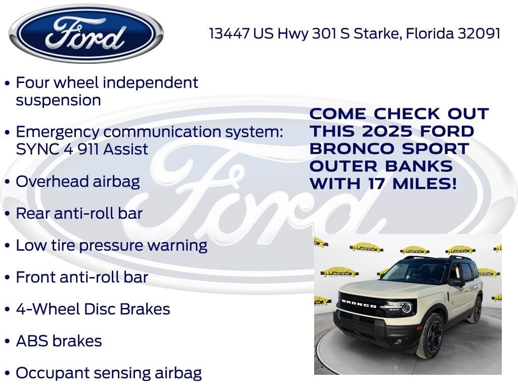 New 2025 Ford Bronco Sport Outer Banks w/ Outer Banks Tech Package+ AWD/4WD image 25