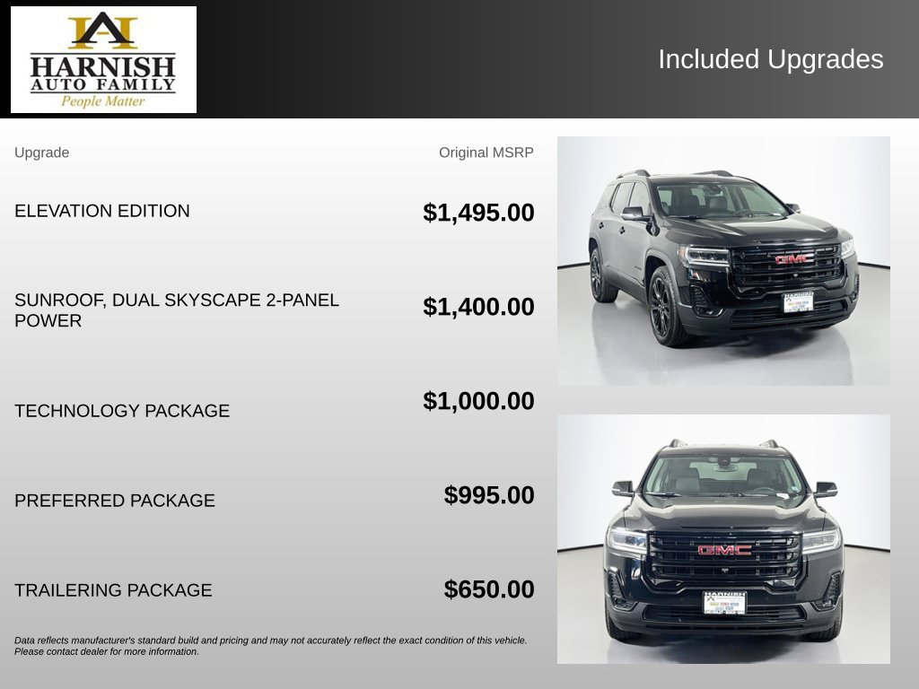 Used 2021 GMC Acadia SLT w/ Elevation Edition AWD/4WD image 4